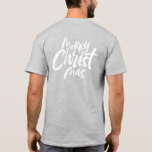 Vrolijk Kerstmis Lettering Religieus T-shirt (Achterkant)