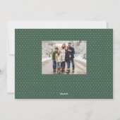 Vrolijk Kerstmis leuk script eenvoudige groene fot Feestdagenkaart (Achterkant)