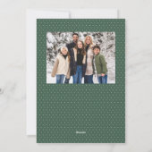 Vrolijk Kerstmis leuk script eenvoudige groene fot Feestdagenkaart (Achterkant)