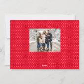 Vrolijk Kerstmis leuk script eenvoudige rode foto Feestdagenkaart (Achterkant)