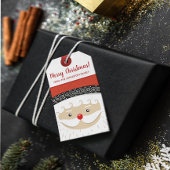 Vrolijk Kerstmis Leuke Kerstman Familienaam Feest Cadeaulabel