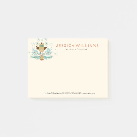 Vrolijk Kerstmis Leuke Kerstmis Uil Post-it® Notes (Voorkant)