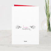 Vrolijk Kerstmis Leuke Puppy met Santa Hat Liefde Feestdagen Kaart (Achterkant)