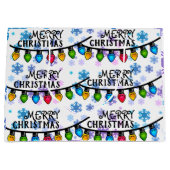 Vrolijk Kerstmis Lichten Feestelijk Gelukkig Helde Groot Cadeauzakje (Voorkant)