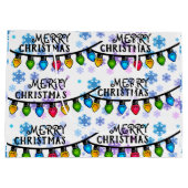 Vrolijk Kerstmis Lichten Feestelijk Gelukkig Helde Groot Cadeauzakje (Achterkant)