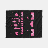 Vrolijk Kerstmis Lichten Rode Kerstman Hoed Xmas F Fleece Deken (Voorkant (Horizontaal))