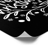 Vrolijk Kerstmis Lichten Rode Kerstman Hoed Xmas F Poster (Hoek)