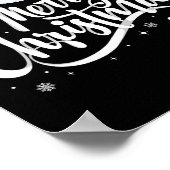 Vrolijk Kerstmis Lichten Rode Kerstman Hoed Xmas F Poster (Hoek)