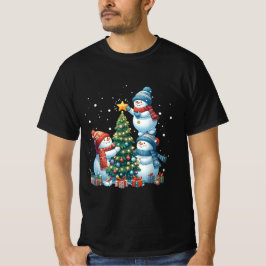 Vrolijk Kerstmis Lichten Rode Kerstman Hoed Xmas F T-shirt
