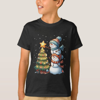 Vrolijk Kerstmis Lichten Rode Kerstman Hoed Xmas F T-shirt