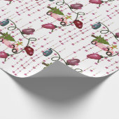 Vrolijk Kerstmis Lichten Roze Auto Wrapping Papier (Hoek)