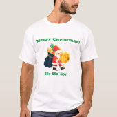 Vrolijk Kerstmis Magic-T-shirt Gedrukte Wensen Vre T-shirt (Voorkant)