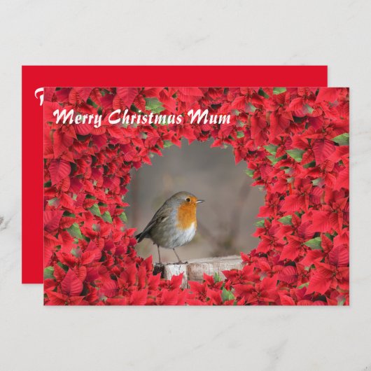 Vrolijk Kerstmis Mama Pap of andere Kerstkaart (Voorkant / Achterkant)