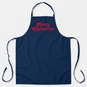 Vrolijk Kerstmis marine blauw en rood aangepaste t Schort (Voorkant)