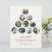 Vrolijk Kerstmis Meerdere foto's Rood (Staand voorkant)