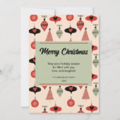 Vrolijk Kerstmis Mid Century Modern Feestdagenkaart (Voorkant)