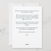 Vrolijk Kerstmis mideeuw retro groen Feestdagenkaart (Achterkant)