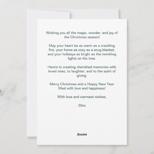 Vrolijk Kerstmis mideeuw retro groen Feestdagenkaart (Achterkant)