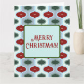 Vrolijk Kerstmis Mod Retro Bedankkaart (Voorkant)