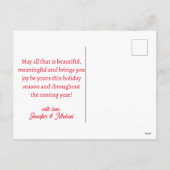 Vrolijk Kerstmis Modern chique script foto Feestdagenkaart (Achterkant)