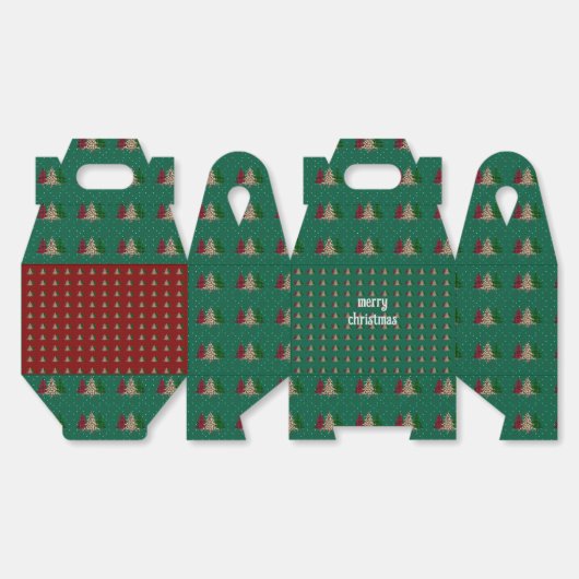 Vrolijk Kerstmis Modern & Elegant Bedankdoosjes (Ongevouwen)