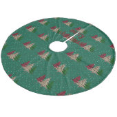Vrolijk Kerstmis Modern & Elegant Fleece Kerstboom Rok (Gekanteld)
