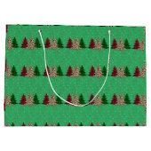 Vrolijk Kerstmis Modern & Elegant Groot Cadeauzakje (Achterkant)