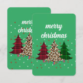 Vrolijk Kerstmis Modern & Elegant Kaart (Voorkant / Achterkant)