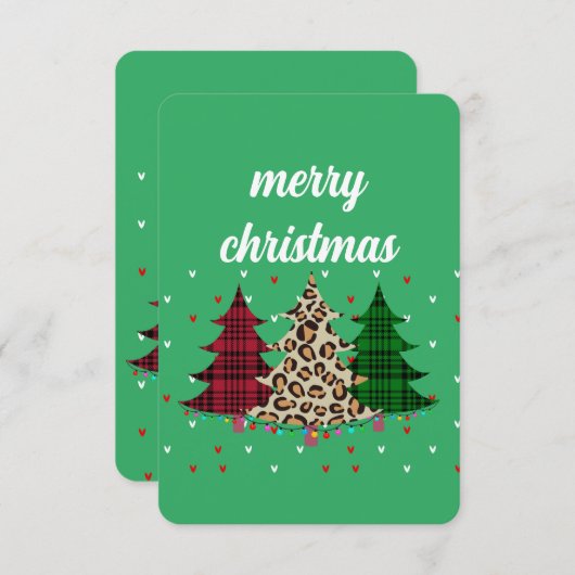 Vrolijk Kerstmis Modern & Elegant Kaart (Voorkant / Achterkant)