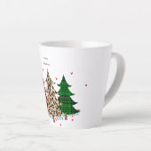 Vrolijk Kerstmis Modern & Elegant Latte Mok (Rechterhoek)