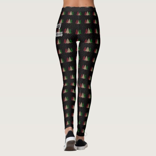 Vrolijk Kerstmis Modern & Elegant Leggings (Achterkant)