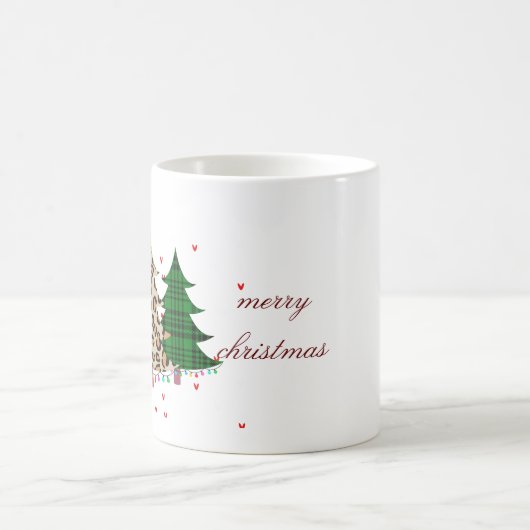 Vrolijk Kerstmis Modern & Elegant Magische Mok (Center)