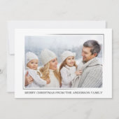 Vrolijk Kerstmis Modern Elegant Minimalistische Fo Feestdagenkaart (Voorkant)