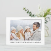 Vrolijk Kerstmis Modern Elegant Minimalistische Fo Feestdagenkaart (Staand voorkant)