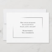 Vrolijk Kerstmis Modern Elegant Minimalistische Fo Feestdagenkaart (Achterkant)