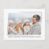 Vrolijk Kerstmis Modern Elegant Minimalistische Fo Feestdagenkaart (Voorkant)