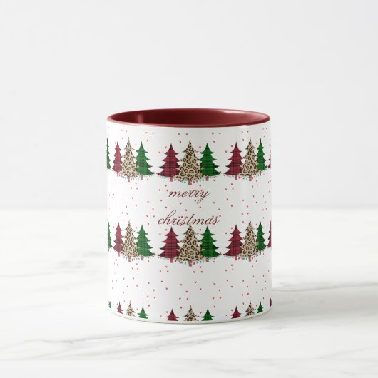 Vrolijk Kerstmis Modern & Elegant Mok (Midden)