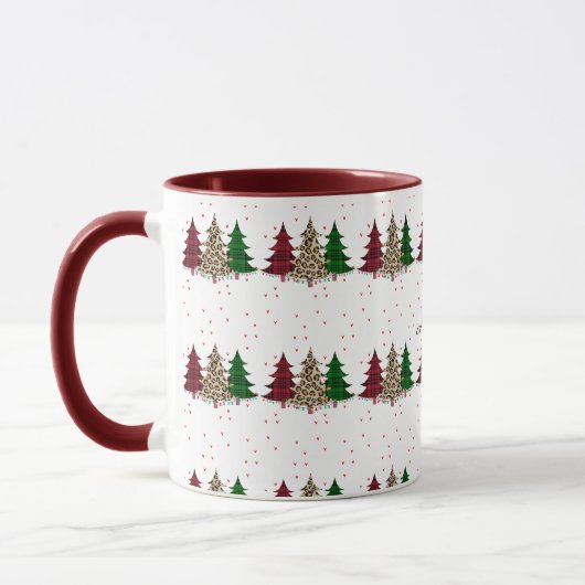 Vrolijk Kerstmis Modern & Elegant Mok (Links)