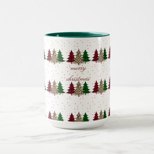 Vrolijk Kerstmis Modern & Elegant Mok (Midden)