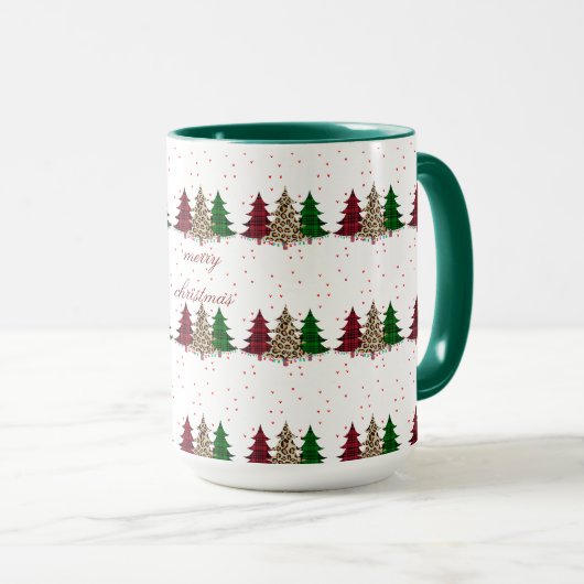 Vrolijk Kerstmis Modern & Elegant Mok (Voorkant rechts)
