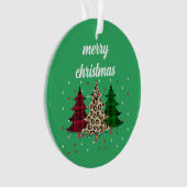Vrolijk Kerstmis Modern & Elegant Ornament (voorkant)