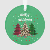 Vrolijk Kerstmis Modern & Elegant Ornament (achterkant)