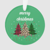 Vrolijk Kerstmis Modern & Elegant Ornament (voorkant)
