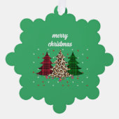 Vrolijk Kerstmis Modern & Elegant Ornament Kaart (Voorkant)