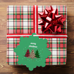 Vrolijk Kerstmis Modern & Elegant Ornament Kaart
