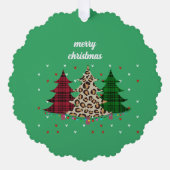 Vrolijk Kerstmis Modern & Elegant Ornament Kaart (Voorkant)