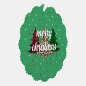 Vrolijk Kerstmis Modern & Elegant Ornament Kaart (Rechts)