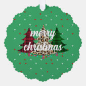 Vrolijk Kerstmis Modern & Elegant Ornament Kaart (Voorkant)