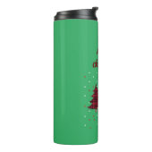 Vrolijk Kerstmis Modern & Elegant Thermosbeker (Gedraaid links)