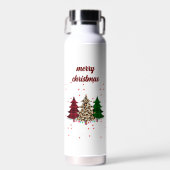 Vrolijk Kerstmis Modern & Elegant Waterfles (Voorkant)